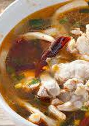 A picture of Tom Yum with Free-Range Chicken.