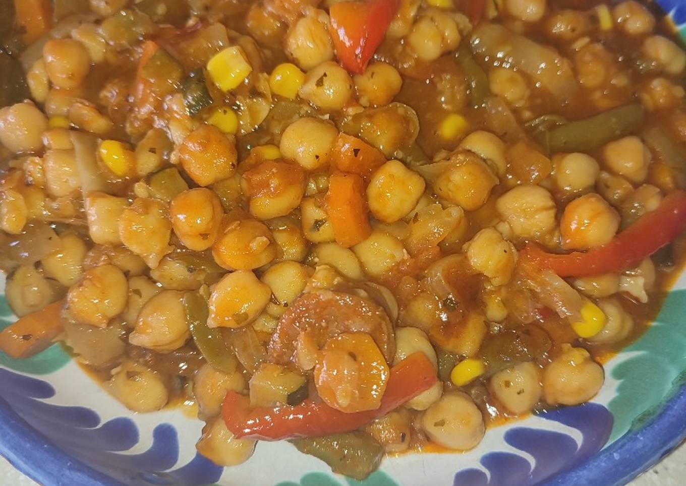 Garbanzos con verduras
