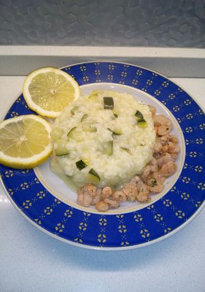 Foto di Risotto con zucchina genovese e gamberetti
