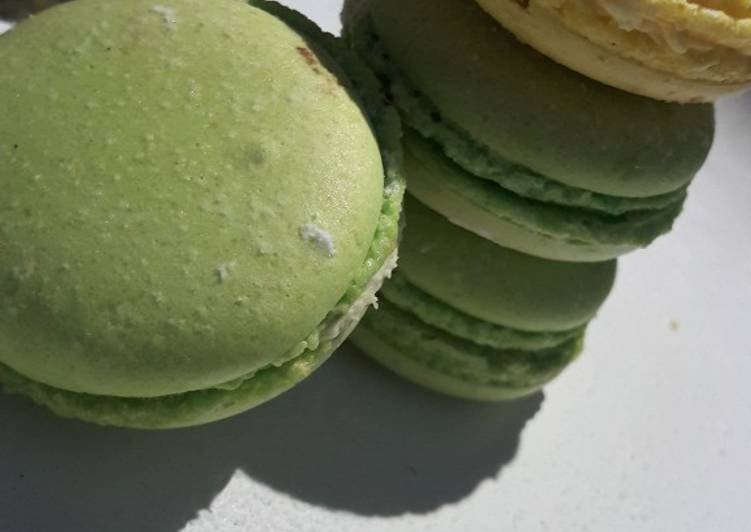 Macaron pistache citrons