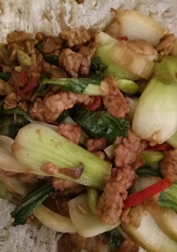 Foto resep Oseng-oseng sawi tempe petai