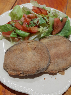 Una foto de Milanesa de Berenjena