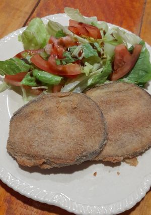 Una foto de Milanesa de Berenjena