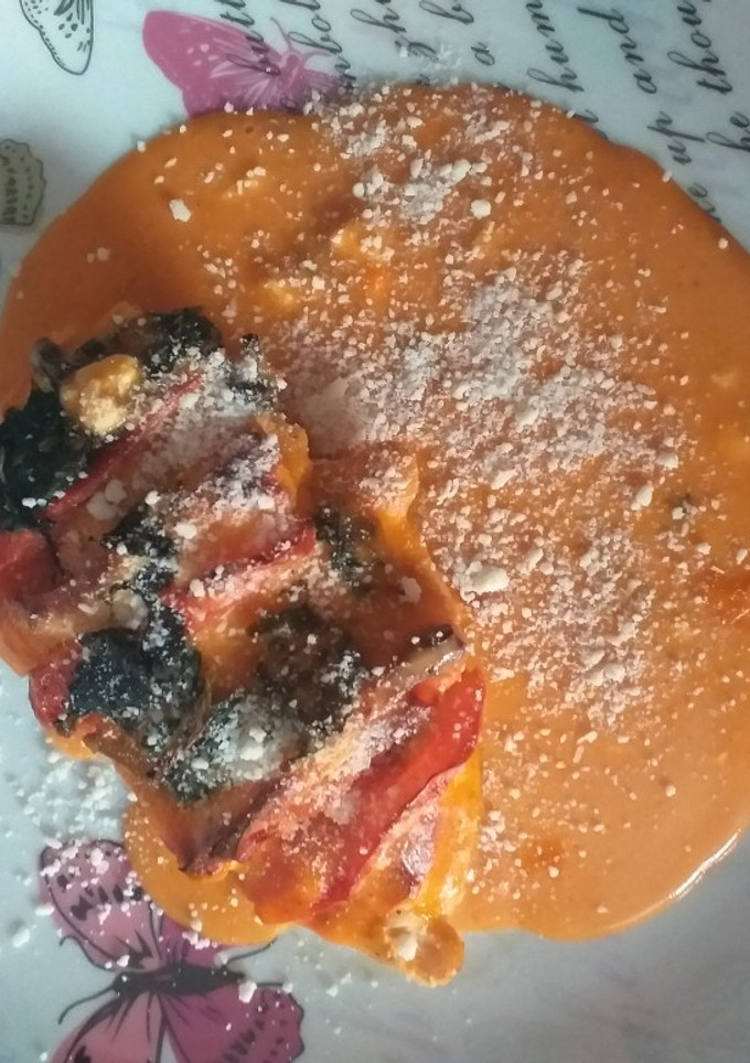 Una foto de Pechuga de pollo caprese a mi manera