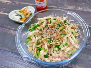 Xôi Gà xé Pate Siêu tốc bằng Lò Vi Sóng