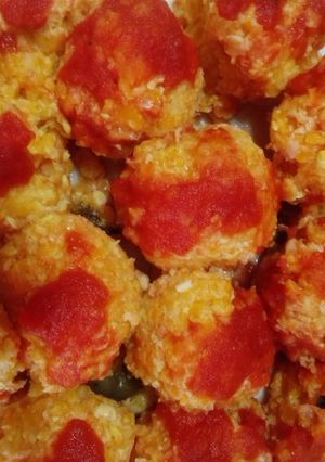 Una foto de Albóndigas de Maíz Tierno a lo Cubano