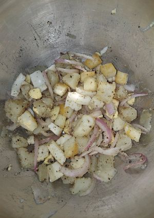 A picture of Paneer Potato Salad.