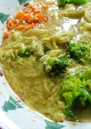 Foto resep Brokoli siram telur dan jamur enoki