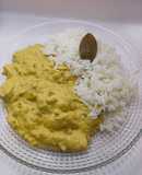 Pollo al curry con arroz basmatic