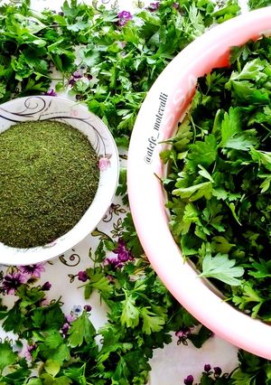 عکسی از دستور سبزی خشک شده
