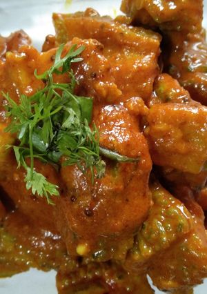 A picture of Spicy masala karela(bitter gourd).