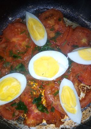 صورة لوصفة طماطيش مقلية ومتبلة