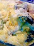 Pastel de macarrones y brócoli gratinado con queso emmental