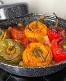 Gemista 🇬🇷 Greek Stuffed Vegetables (Tomatoes, Peppers, and Potatoes)