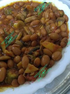 عکسی از دستور خوراک لوبیا با سبزیجات