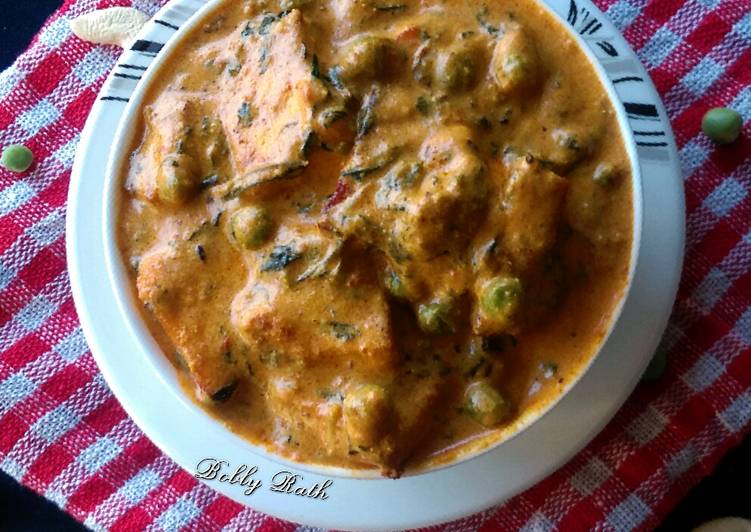 Recipe: Delicious Paneer methi malai matar