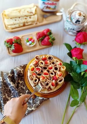 Une photo de Crêpes en bouquet