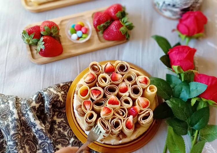 Crêpes en bouquet