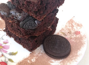 A picture of Fudgy oreos brownies.