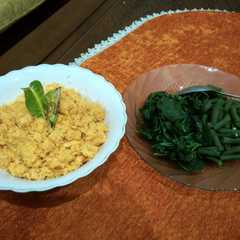รูปของ Urap bayam&kacang