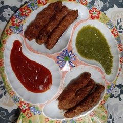 A picture of Beef spicy sheek kabab.