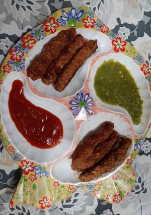 A picture of Beef spicy sheek kabab.