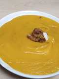 Vellutata di zucca con petto di pollo