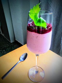 Una foto de Mousse de fresa