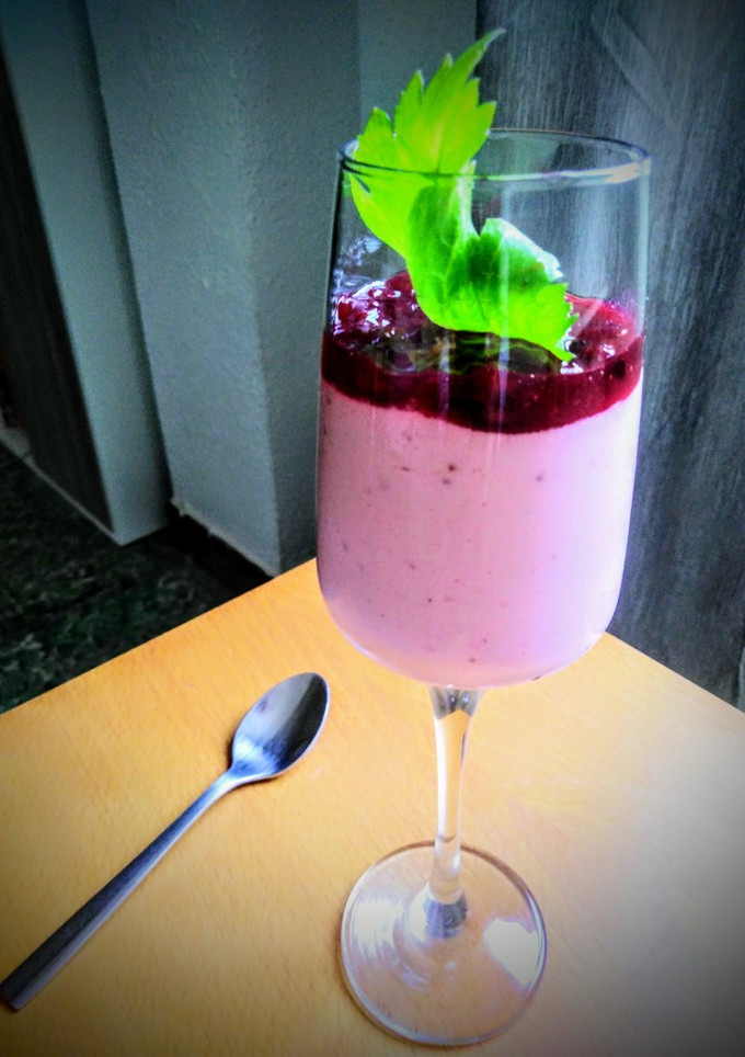 Una foto de Mousse de fresa