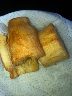 A picture of Fried Cassava/Muhogo.
