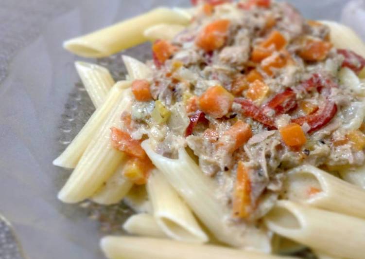 Langkah Mudah untuk Membuat Creamy tuna macaroni ala wortel Anti Gagal