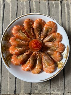 Hình của món Tôm hấp bia.