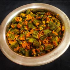 A picture of Besan Bhindi.