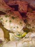 Pollo estofado al limón