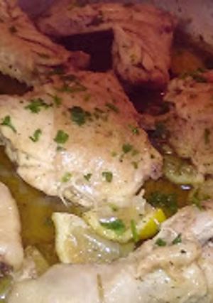 Una foto de Pollo estofado al limón