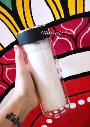 Hình của món Sữa hạnh nhân cốt dừa.