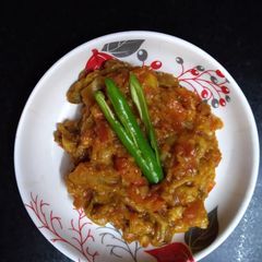 A picture of Baingan bharta.