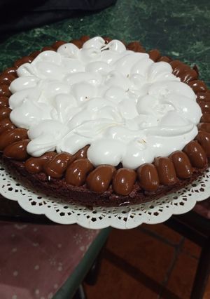 Una foto de Brownie casero
