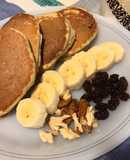 Panqueques de banana y salvado de avena