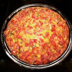 A picture of Spinach, Cheese and Bacon Crustless Quiche.
