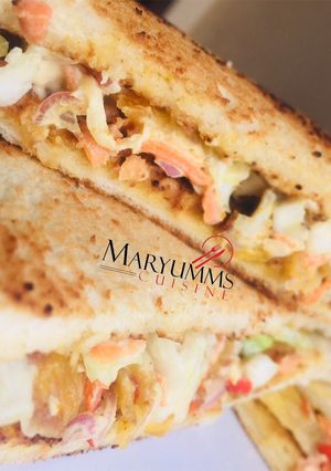 A picture of SIMPLE SALAT SANDWICH🥪 by maryumms_cuisine🌸.