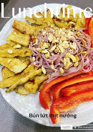 Hình của món Bún lứt thịt nướng eatclean.