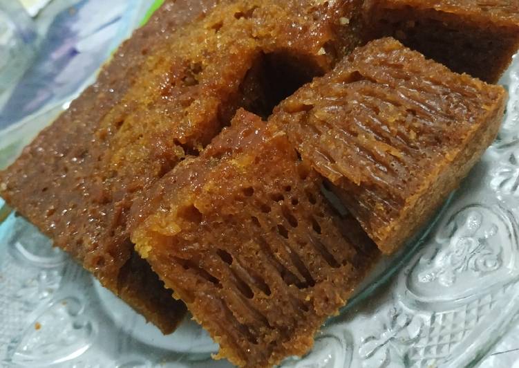 resep buat Bolu Caramel (Sarang Semut) yang selera bertambah