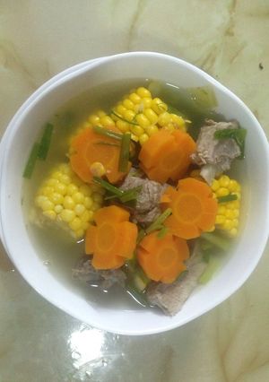 Hình của món Ngô ngọt nấu sườn heo.