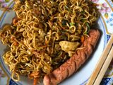 Mie Goreng Isi Telur Sosis Sayur