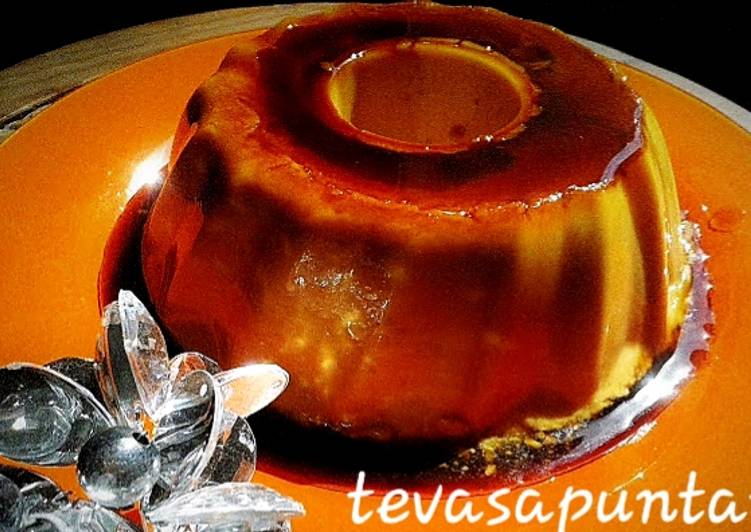 Flan de turrón