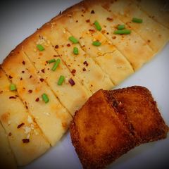 A picture of Garlic Parmesan Bread sticks.