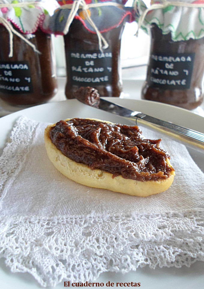 Una foto de Mermelada de plátano y chocolate
