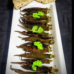 A picture of Bhindi Kalounji.