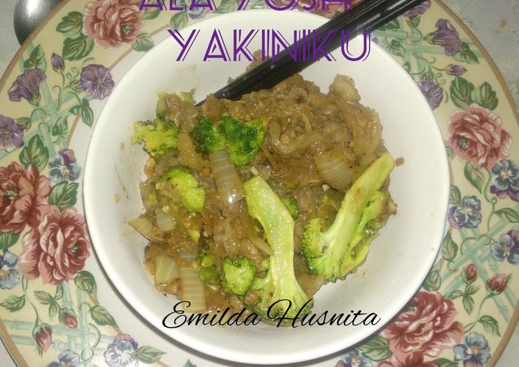 Langkah Mudah untuk Membuat Daging Panggang ala yosh***** Yakiniku yang Enak Banget